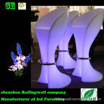 High Plastic Bar Stool with LED Light